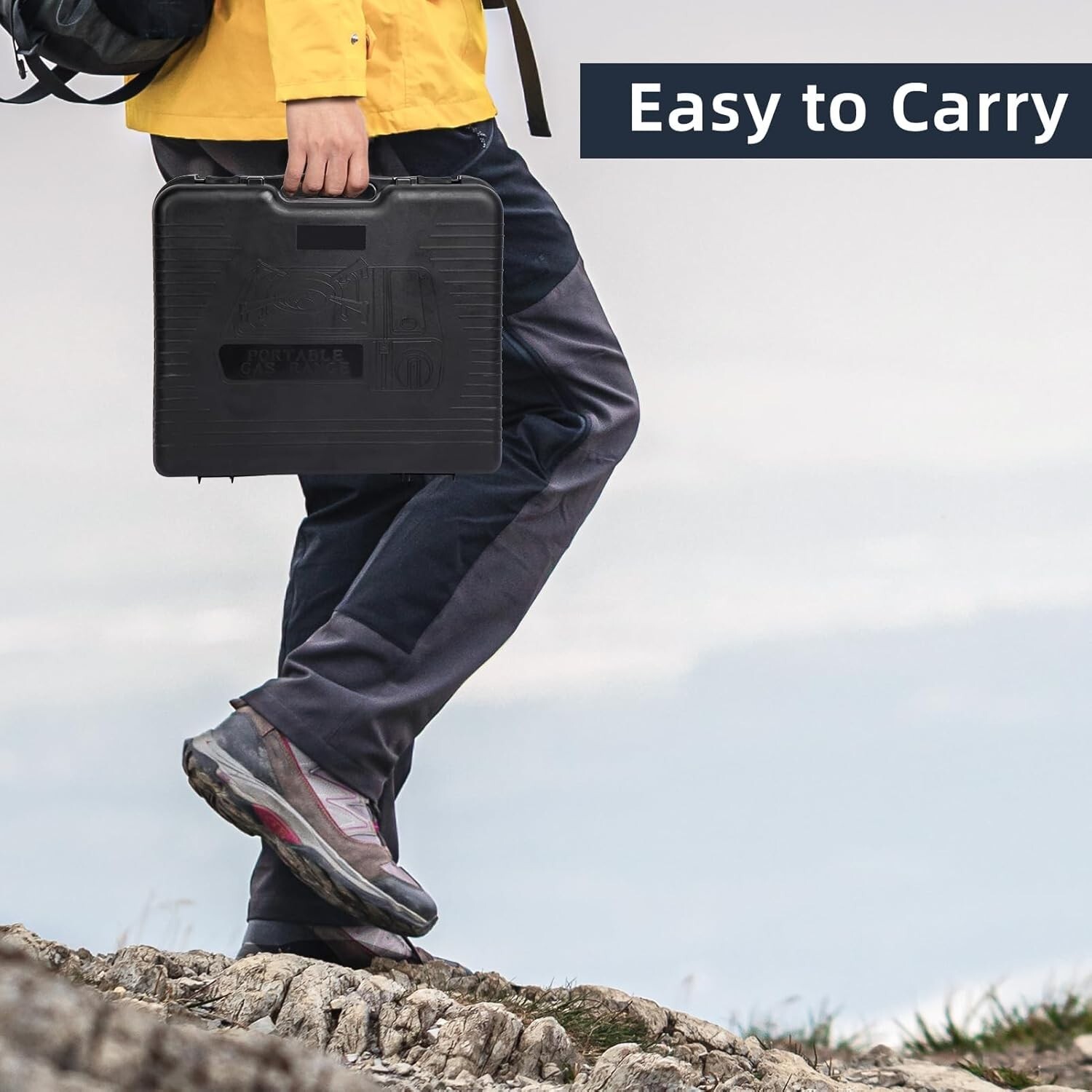 Black Dual Fuel Stove Portable Camping Stove W/ Case & Propane Regulator Hose US