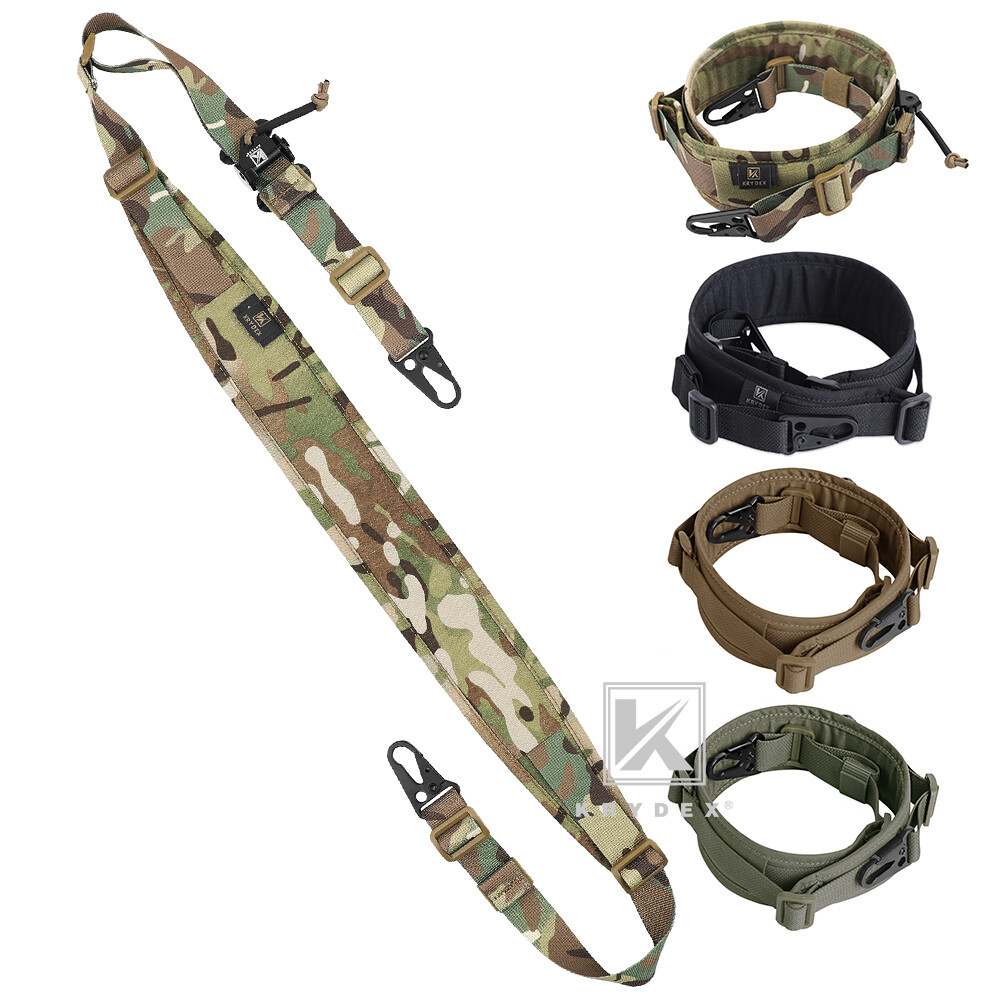 KRYDEX Tactical Sling 2 / 1 Point Shoulder Strap Padded Shooting Sling