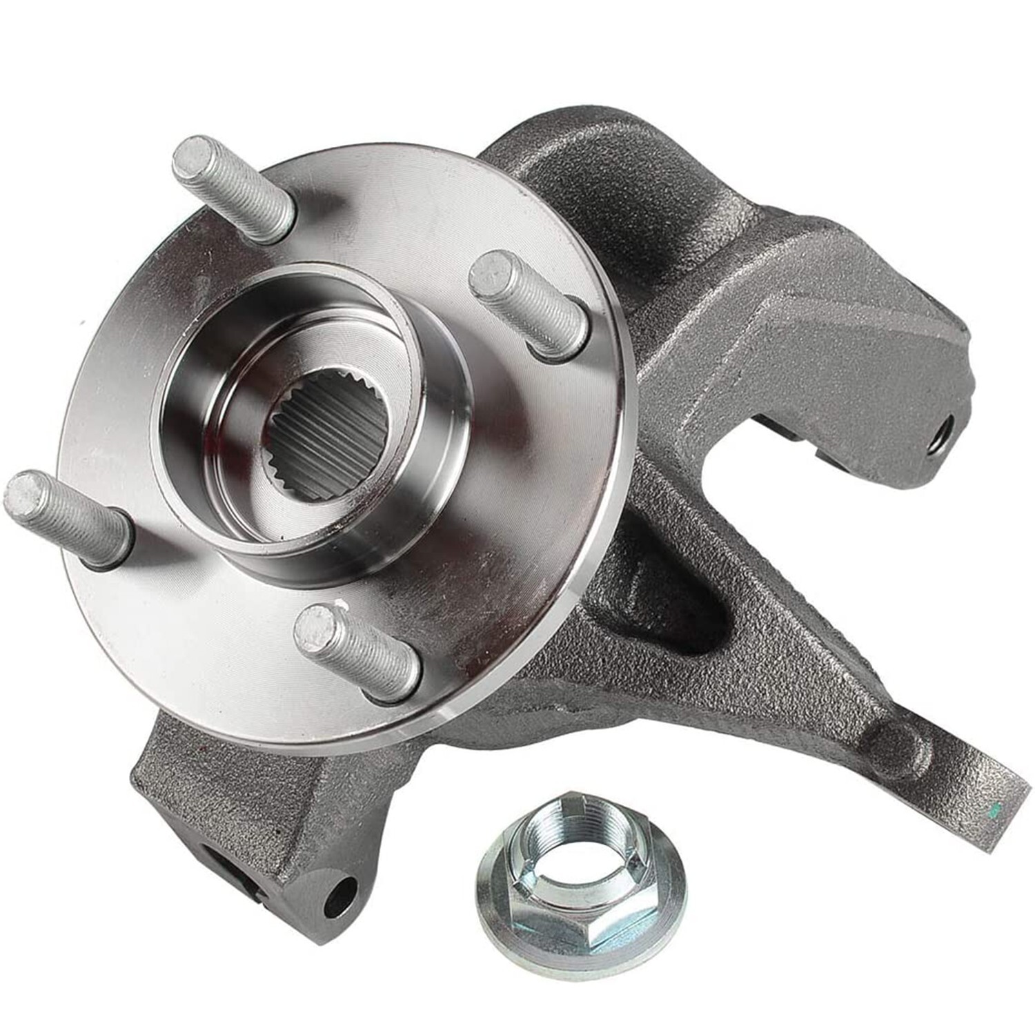 Front Steering Knuckle+Wheel Hub Bearing for 2006 2007 2008 2009-2011 Ford Focus