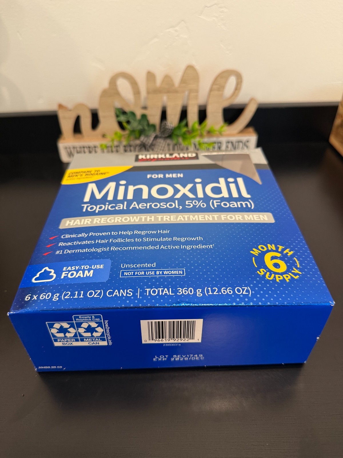 Kirkland Minoxidil FOAM 5% Extra Strength Men Hair Regrowth 6 Months Powerful