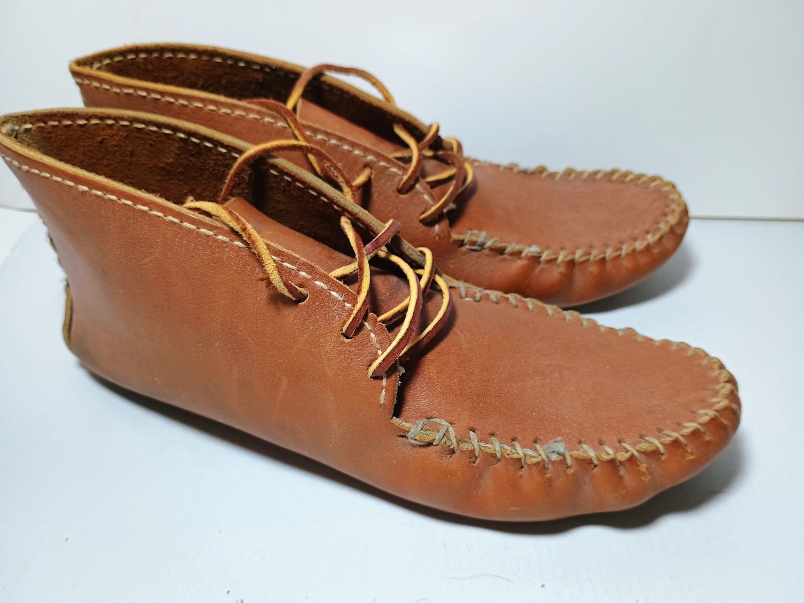 Vtg 70'S Wrangler Navajo Stylea Women's Moccasins Brown Leather Rare