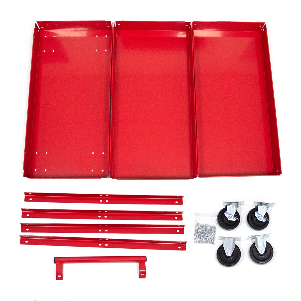 Torin Service Utility Cart Heavy Duty 3 Shelf Tier, 400 lbs Rolling Trolley