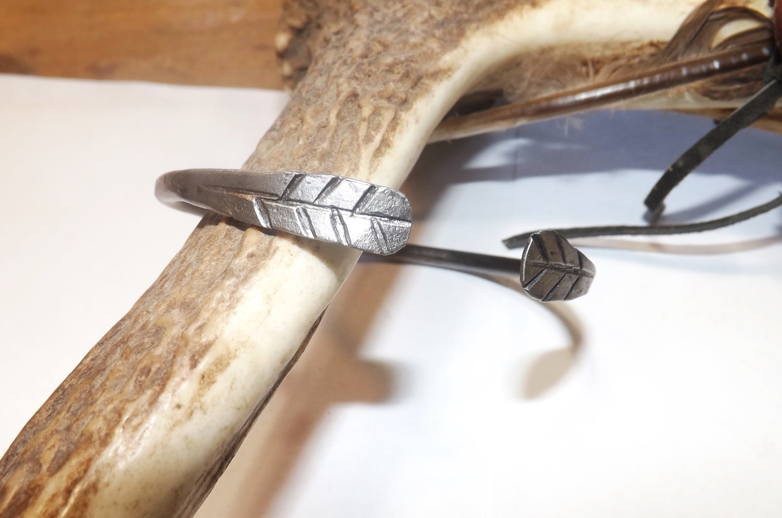 Hand Forged Iron Bangle Bracelet Large New Without Tags