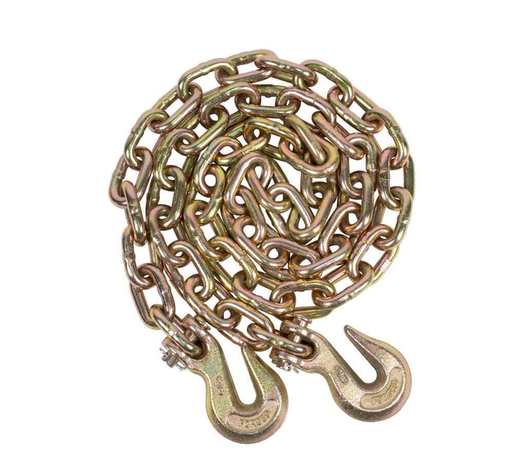 (2 Pack) G70 Binder Chain Grade 70 Truck 3/8"X16' w/grab hooks