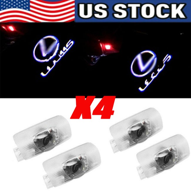 4Pcs LED Door Courtesy Light Shadow Laser Projector for Lexus ES IS LS LX RX GX
