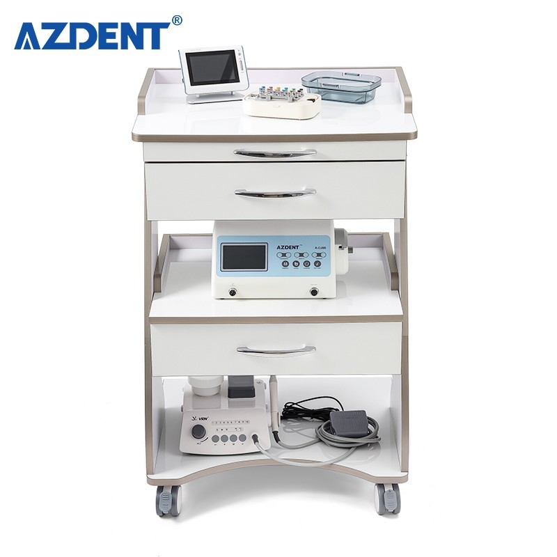 Dental Médico Carro Mueble de Almacenamiento con Cajones y Toma de Corriente