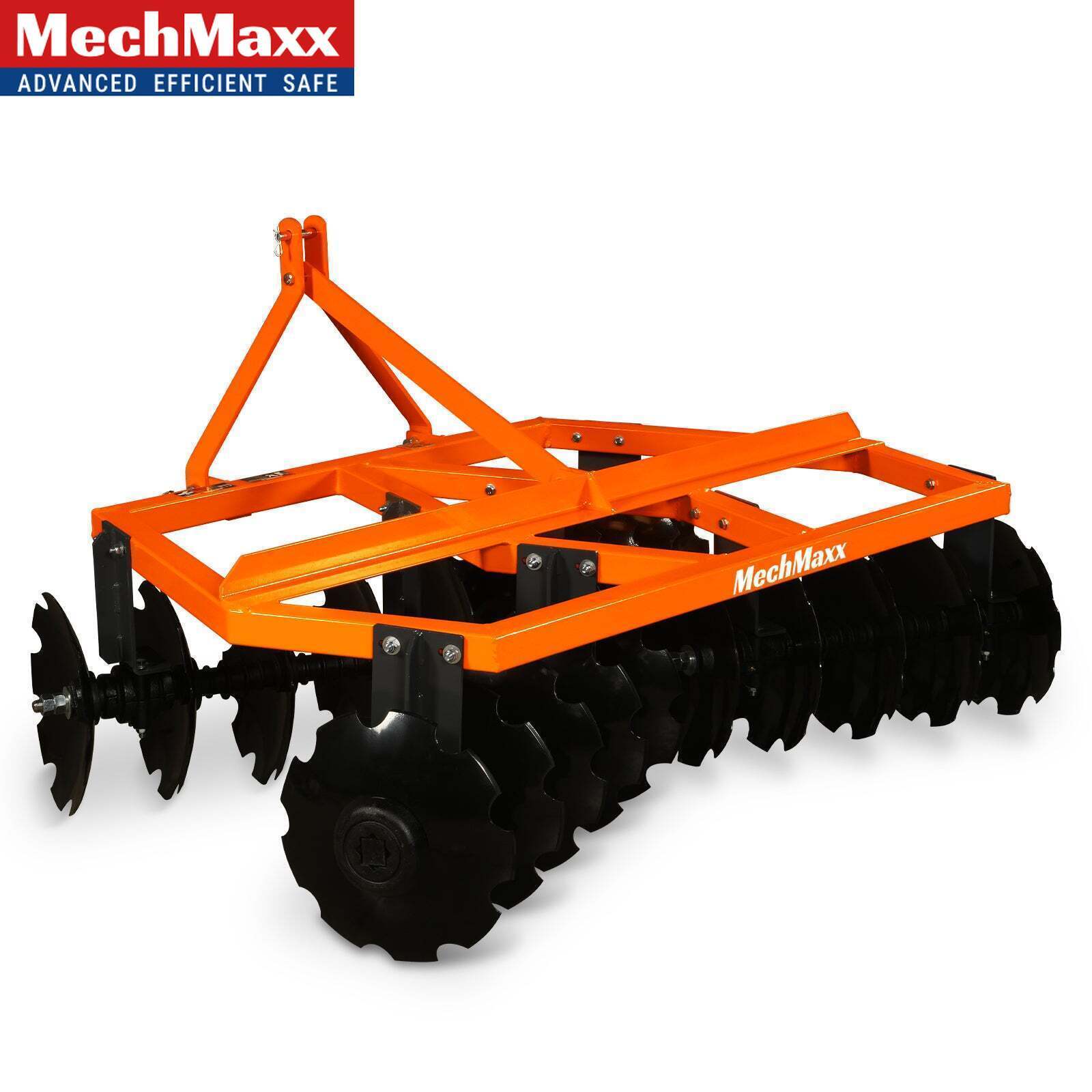 MechMaxx 3 Point Hitch 72" Notched Disc Harrow Plow Tractor Attachments, DH72