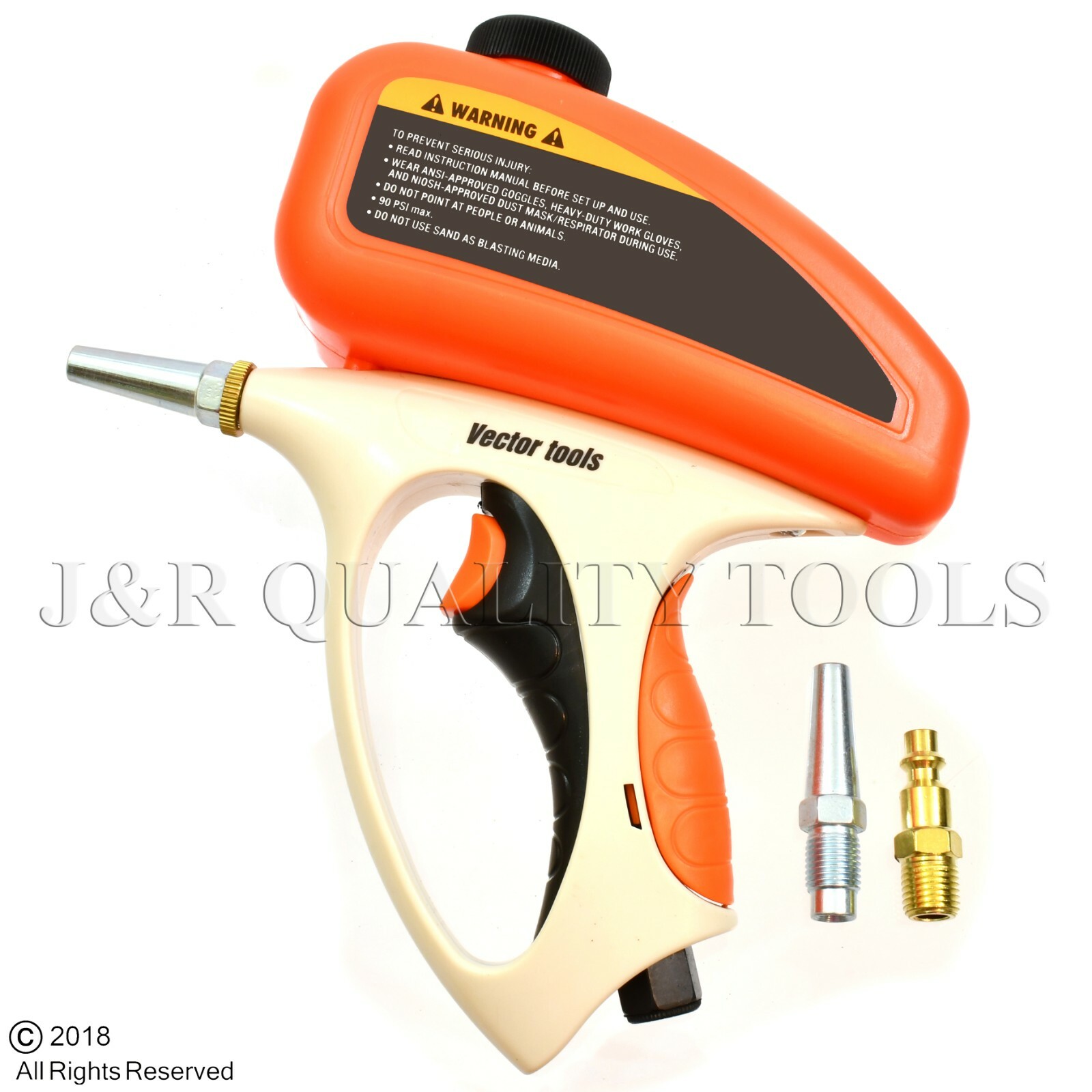 Media Sand Blaster Gravity Feed Abrasive Handheld ABS Composite Air Speed Gun