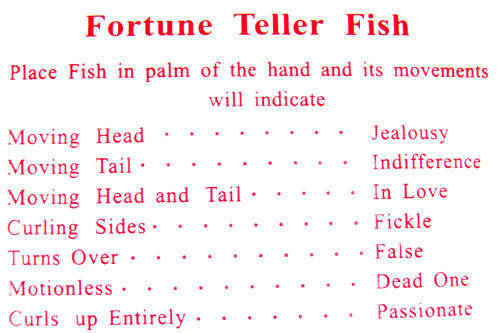 576 FORTUNE TELLER MIRACLE FISH MAGIC TELLING PALM READING TRICK PARTY FAVORS