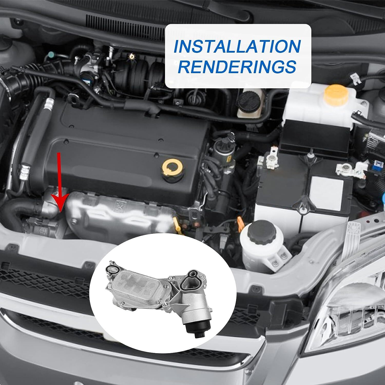 Engine Oil Cooler Filter Housing For Chevy Cruze Sonic Aveo 1.6L 1.8L 93186324