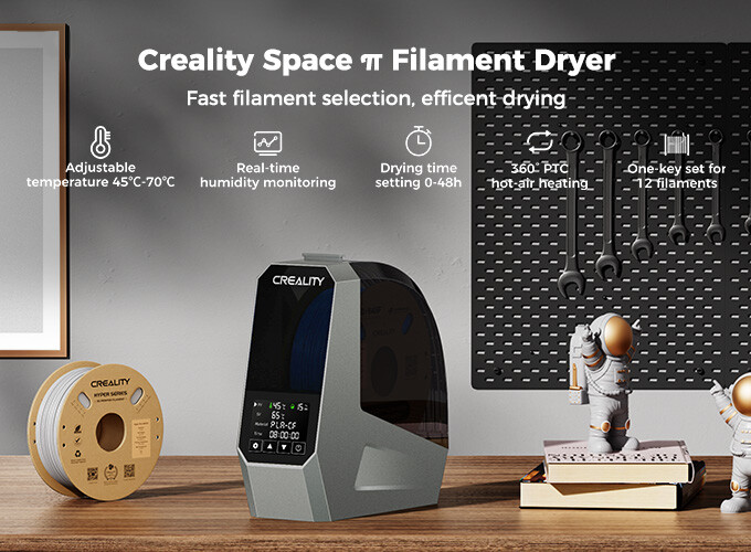 Creality Space π Dryer Quick dry adjustable temp Dec 11 launch stylish design