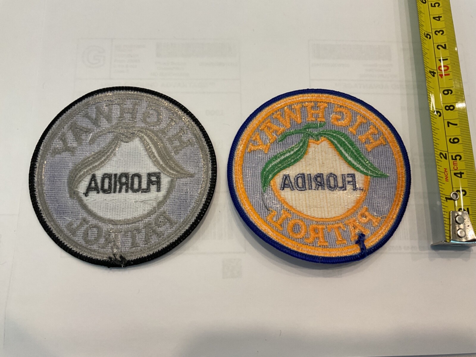 Florida Highway Patrol collectable Patch Set 2 pieces New