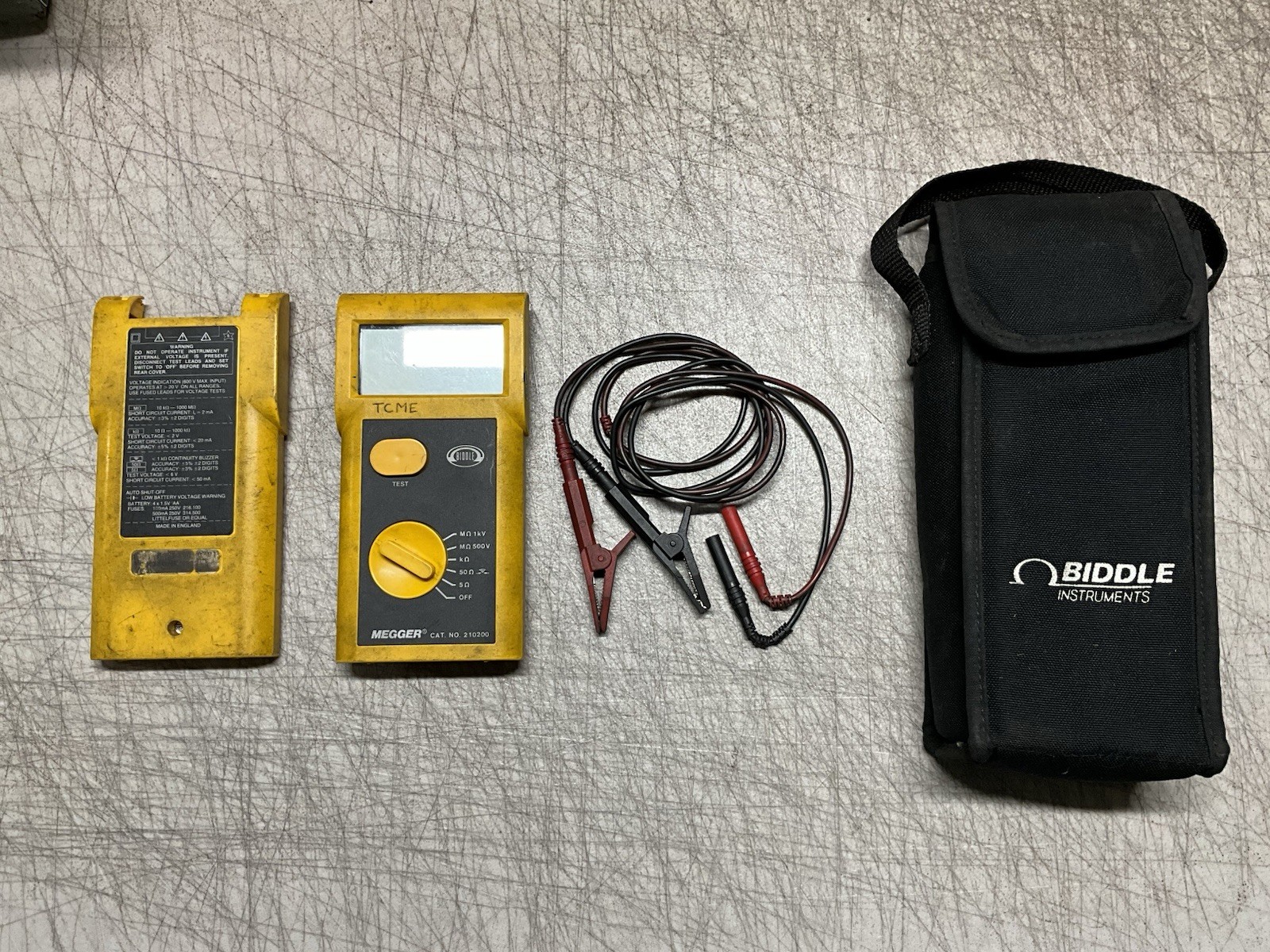 Biddle Megger (No. 210200) Meter (For Parts/Repair)