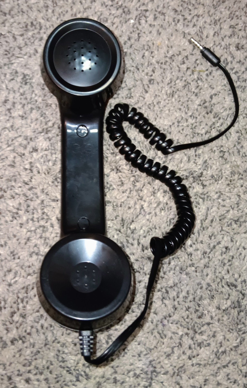 Mobile Phone Headset Microphone Vintage Style Retro Handset BLACK