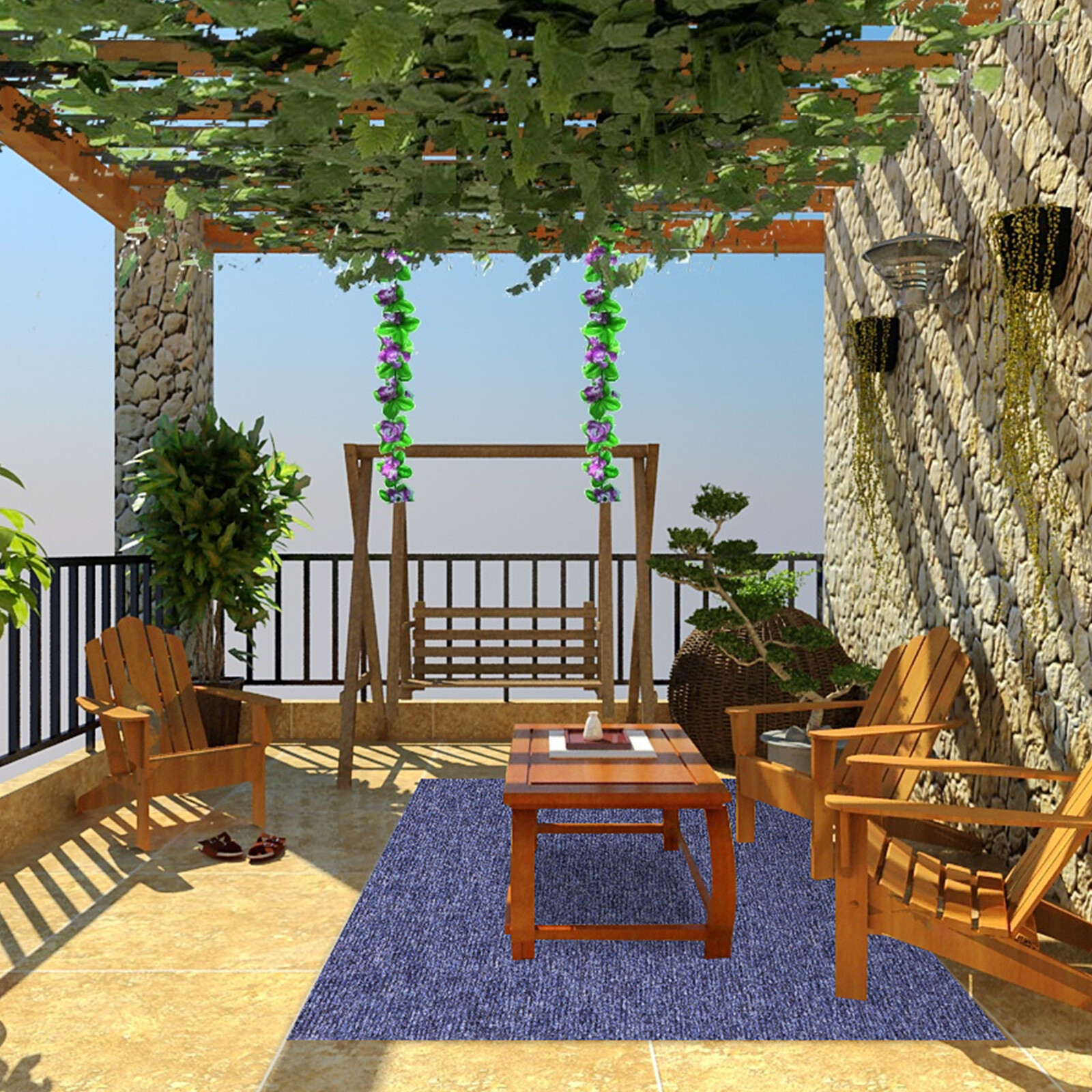 VEVOR 32oz Cut Pile Marine Outdoor Bass Boat Carpet 6x23ft Deep Blue Cutpile Rug