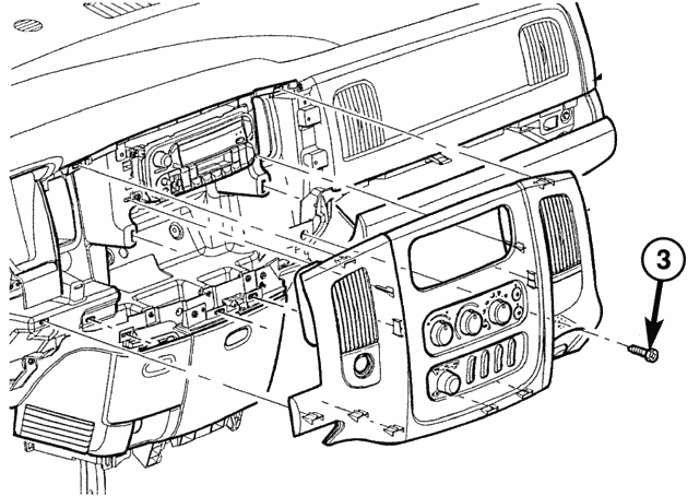 Double Din Frame Bezel Panel Radio Mount Kit Fits 2002 2003 2004 2005 Dodge Ram