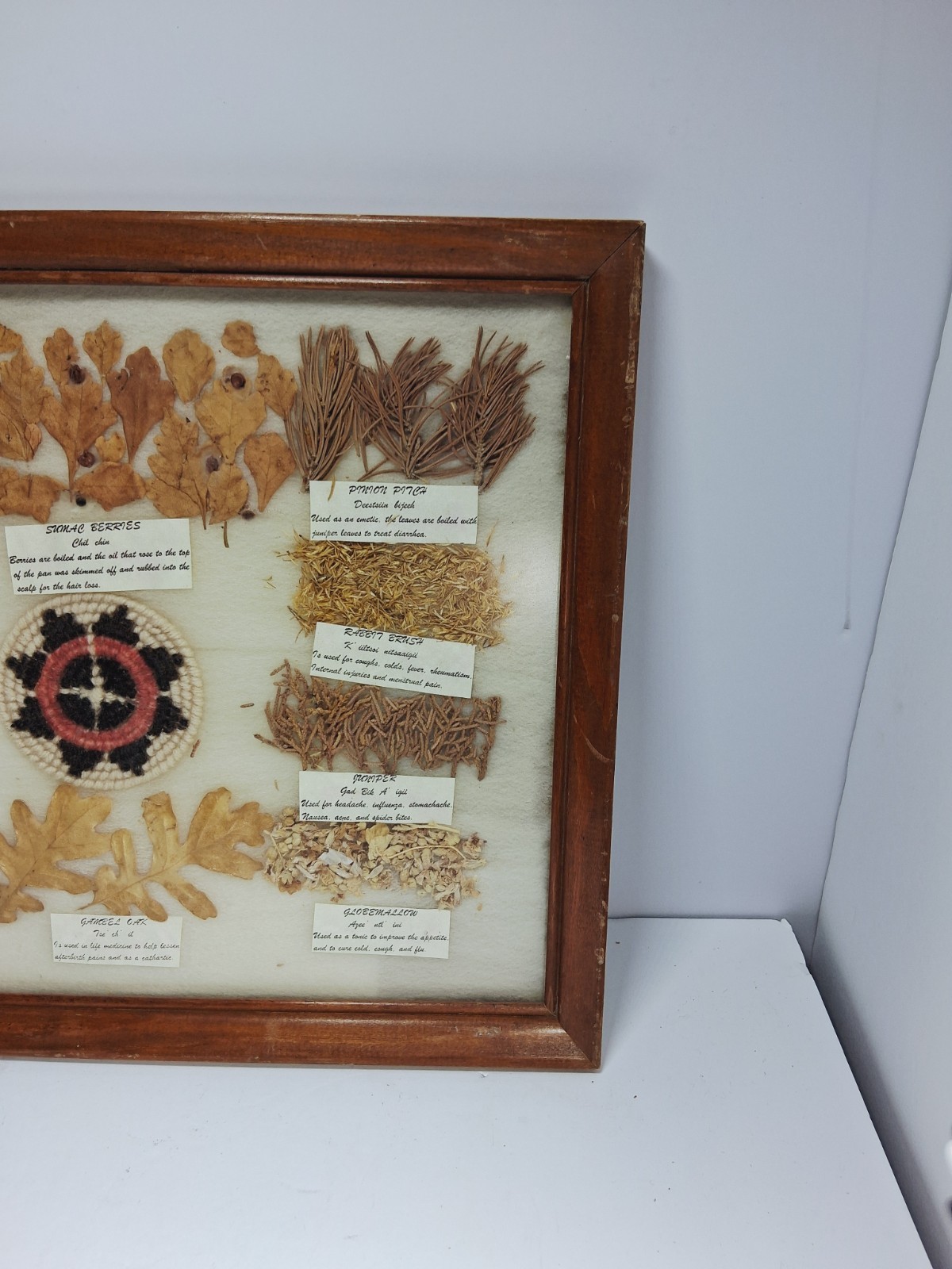 Navajo Medicine Chart Arletta Henderson Native American Framed Vintage