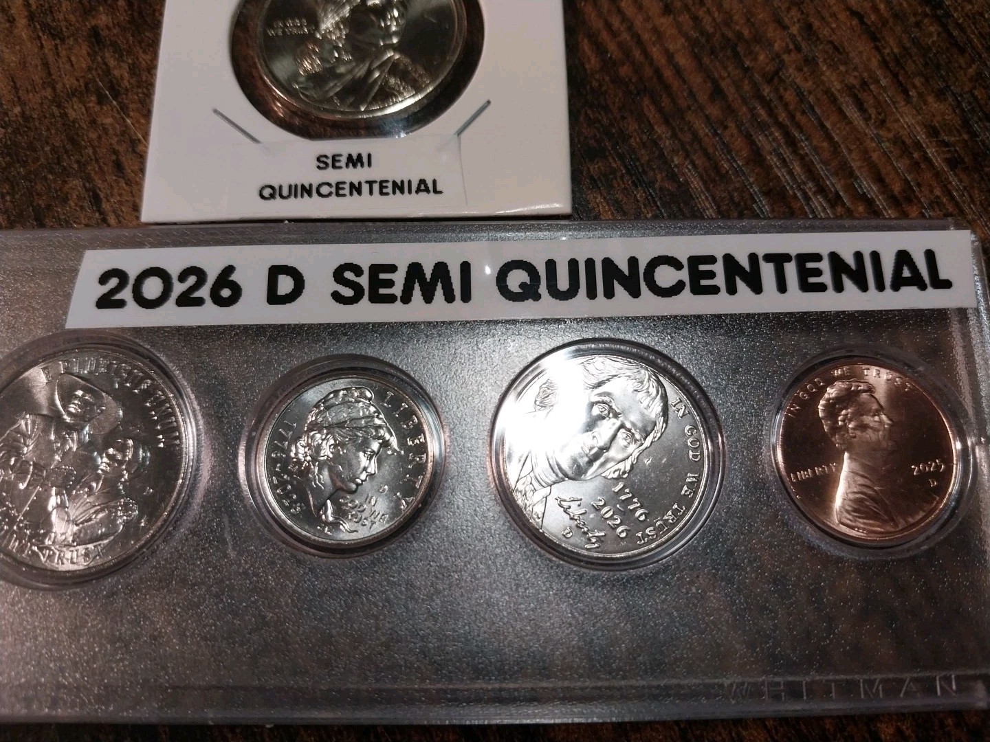 NEW SET IN OF 2026 D DOLLAR TO NICKEL W/ 2025 CENT IN HOLDER WITH LABELS
