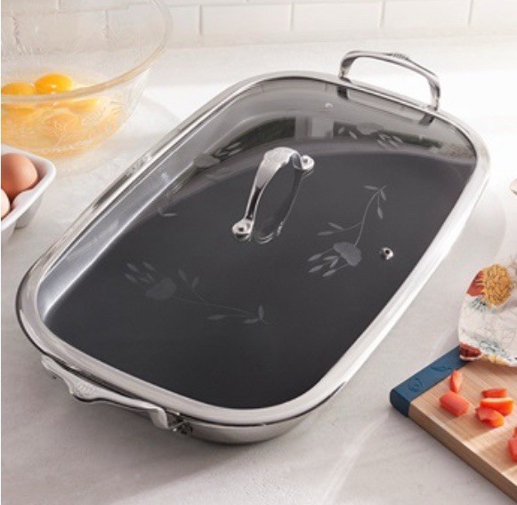 Princess House Nonstick Double Burner Griddle 3680 Plancha doble antiaderente