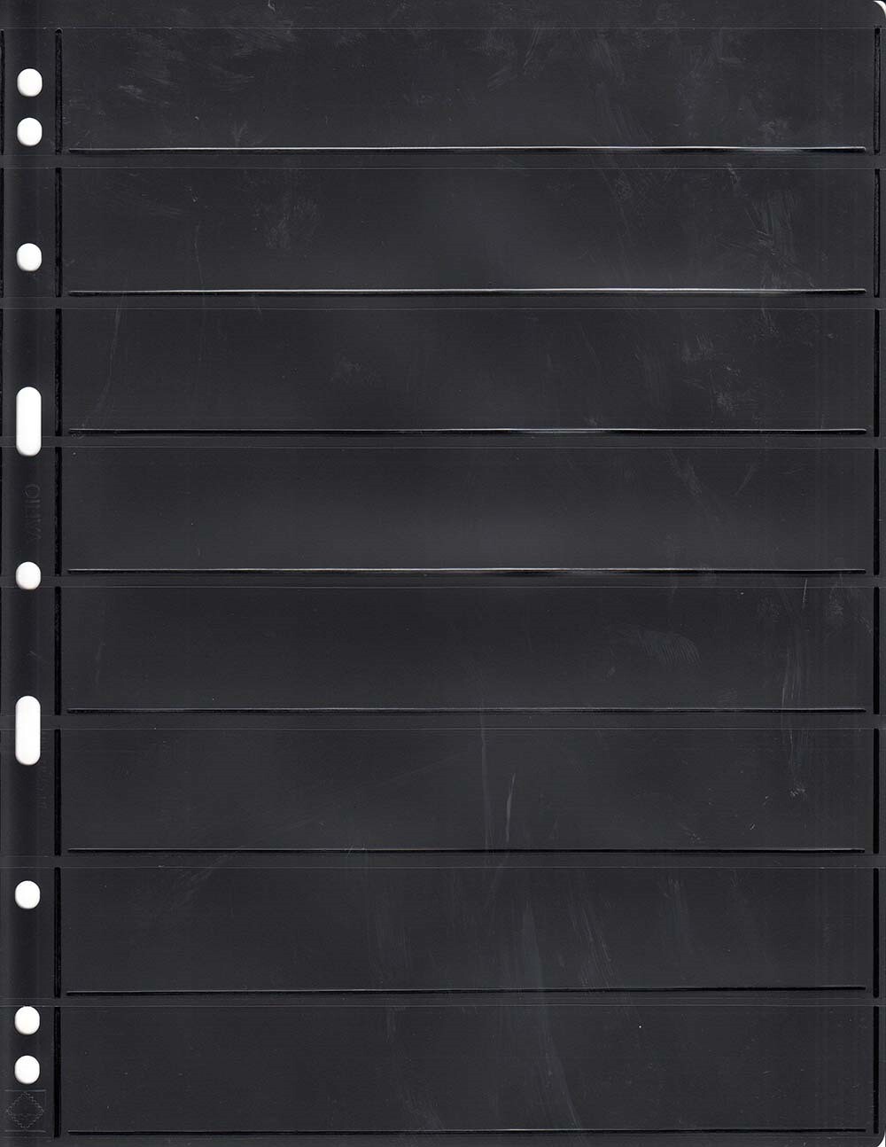 Lighthouse Vario 8S Stock Stamp Pages 8 Rows Professional 25 Black NEW Sheets