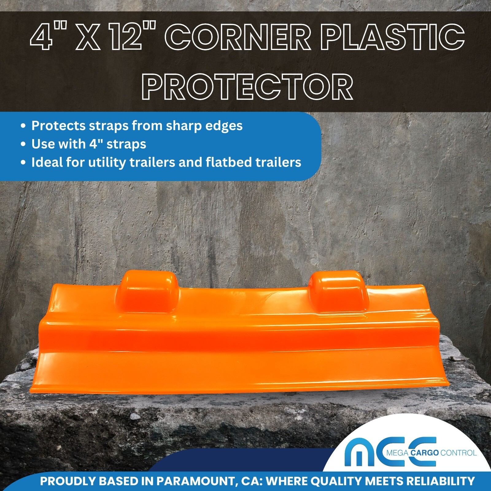 40 Pack 4" x 12" Plastic Corner Edge Protector For Flatbed Tow Truck Trailer