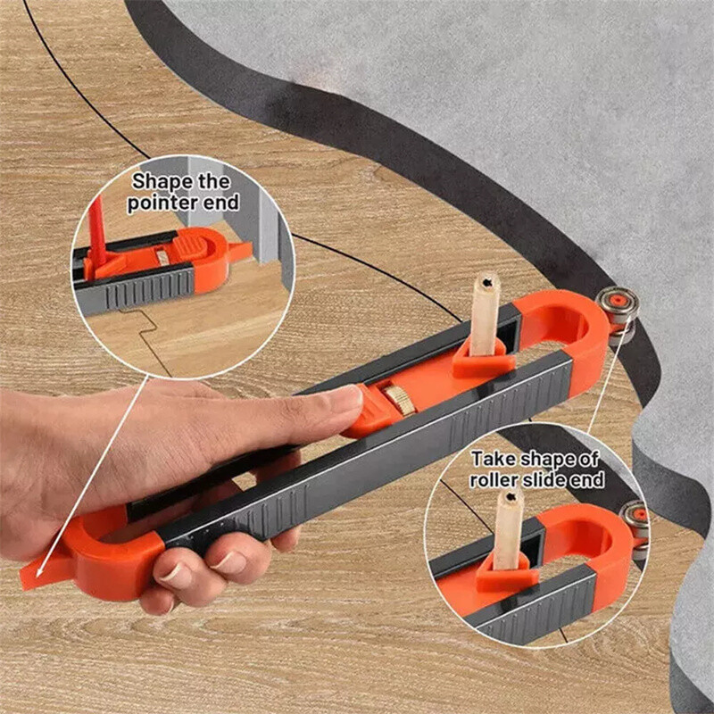 Profile Scribing Ruler Contour Gauge with Lock - Precise Scribe Tool Woodworking