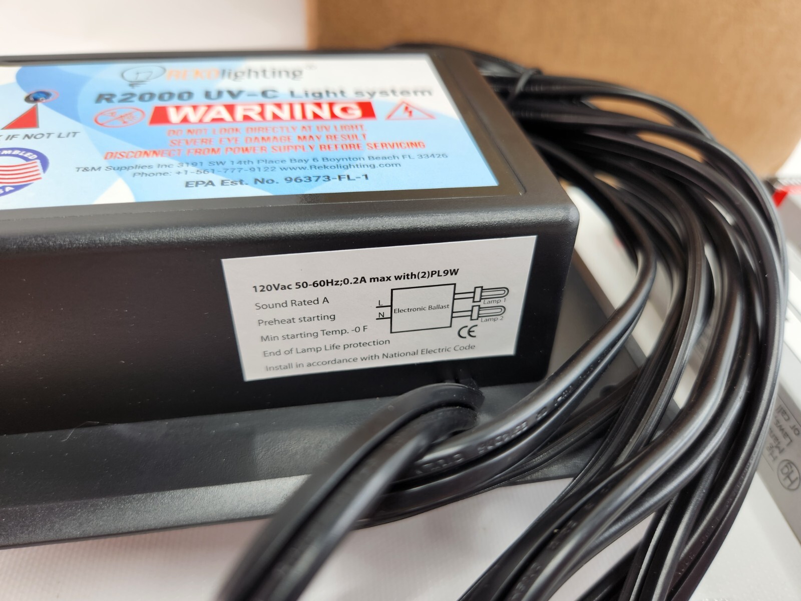 REKO Lighting R2000 Air Purifier Whole House Uv uvc Light in Duct for HVAC