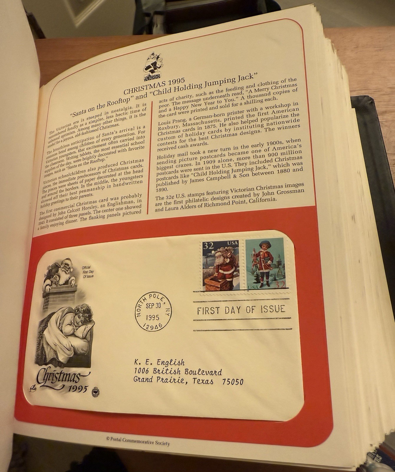 Postal Commemorative Society Binder U.S. First Day Covers 1993-1996 212 Covers