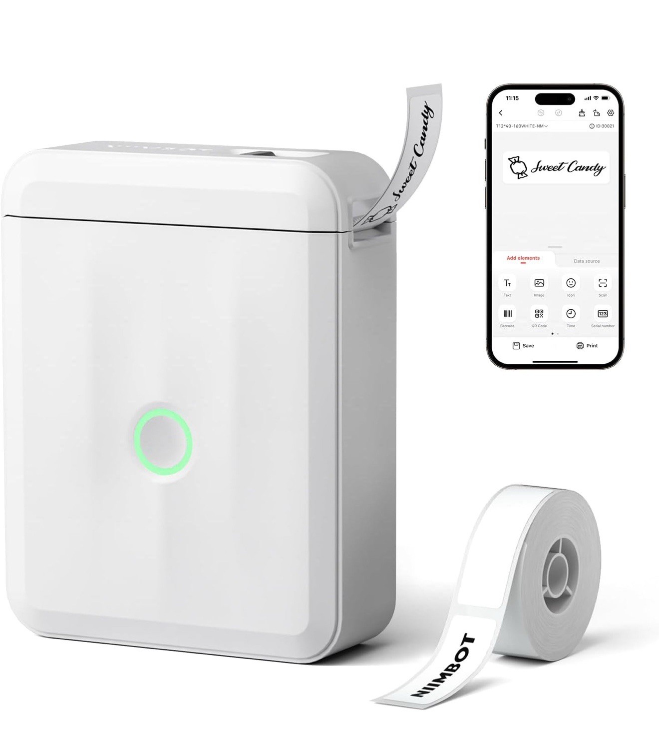 New NIIMBOT D110 Label Maker Machine Portable Bluetooth Thermal Sticker Labeler