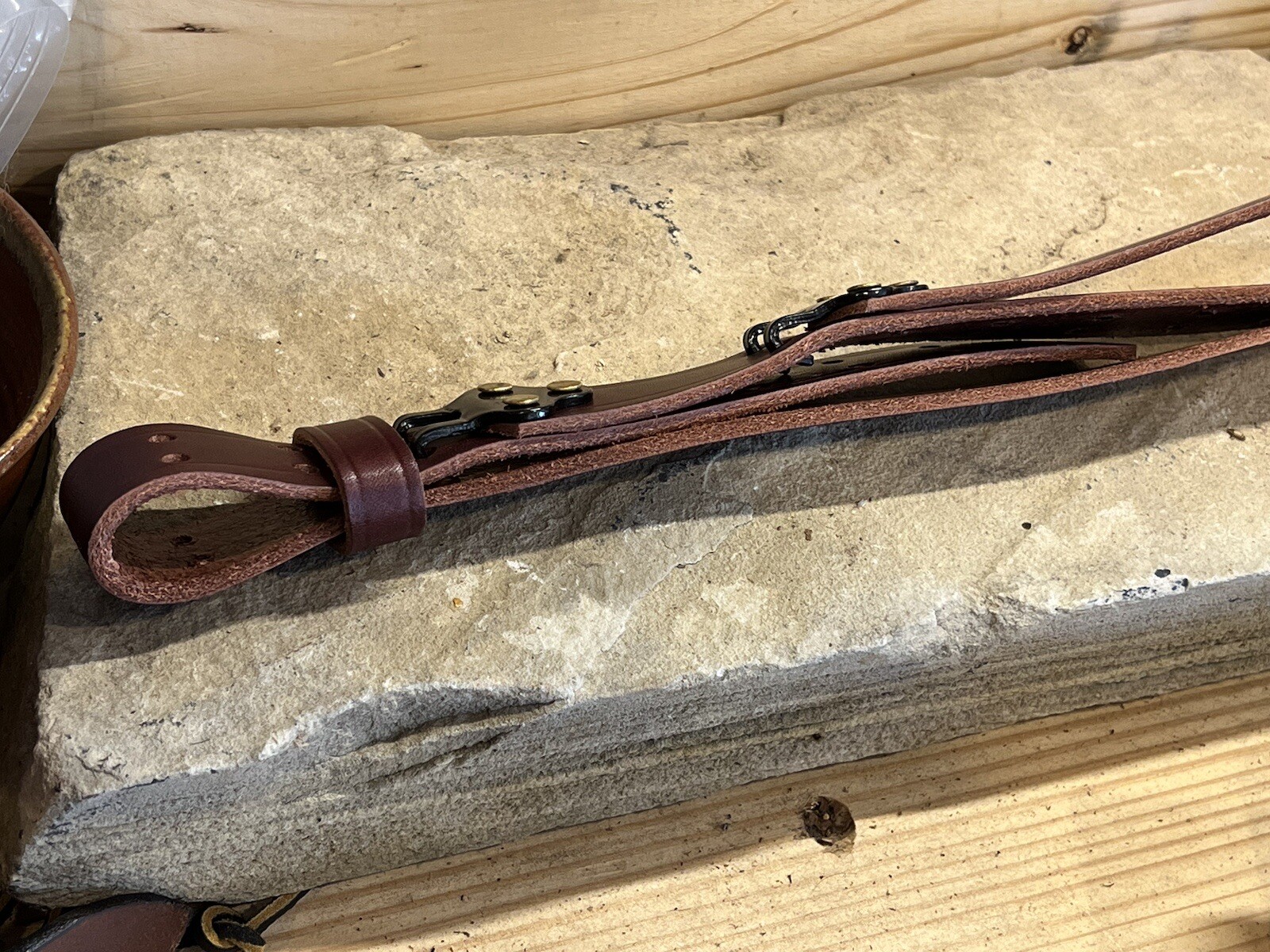 M1907 Rifle Strap / Sling - Full Grain English Bridle Leather - Handmade in USA