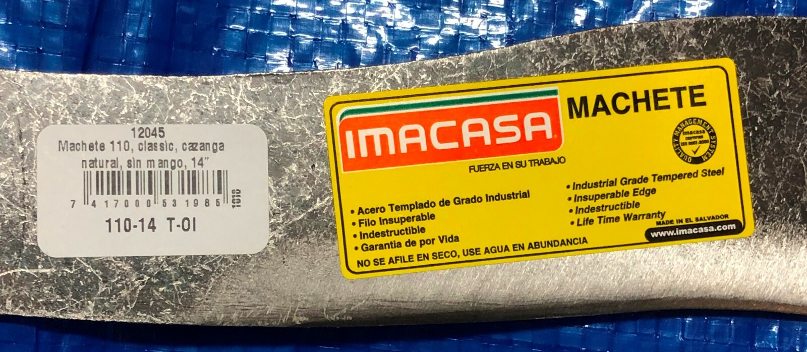 Imacasa Machete 110 14" Naga Natural Blade No Handles 110-14T-OI L@@K!!