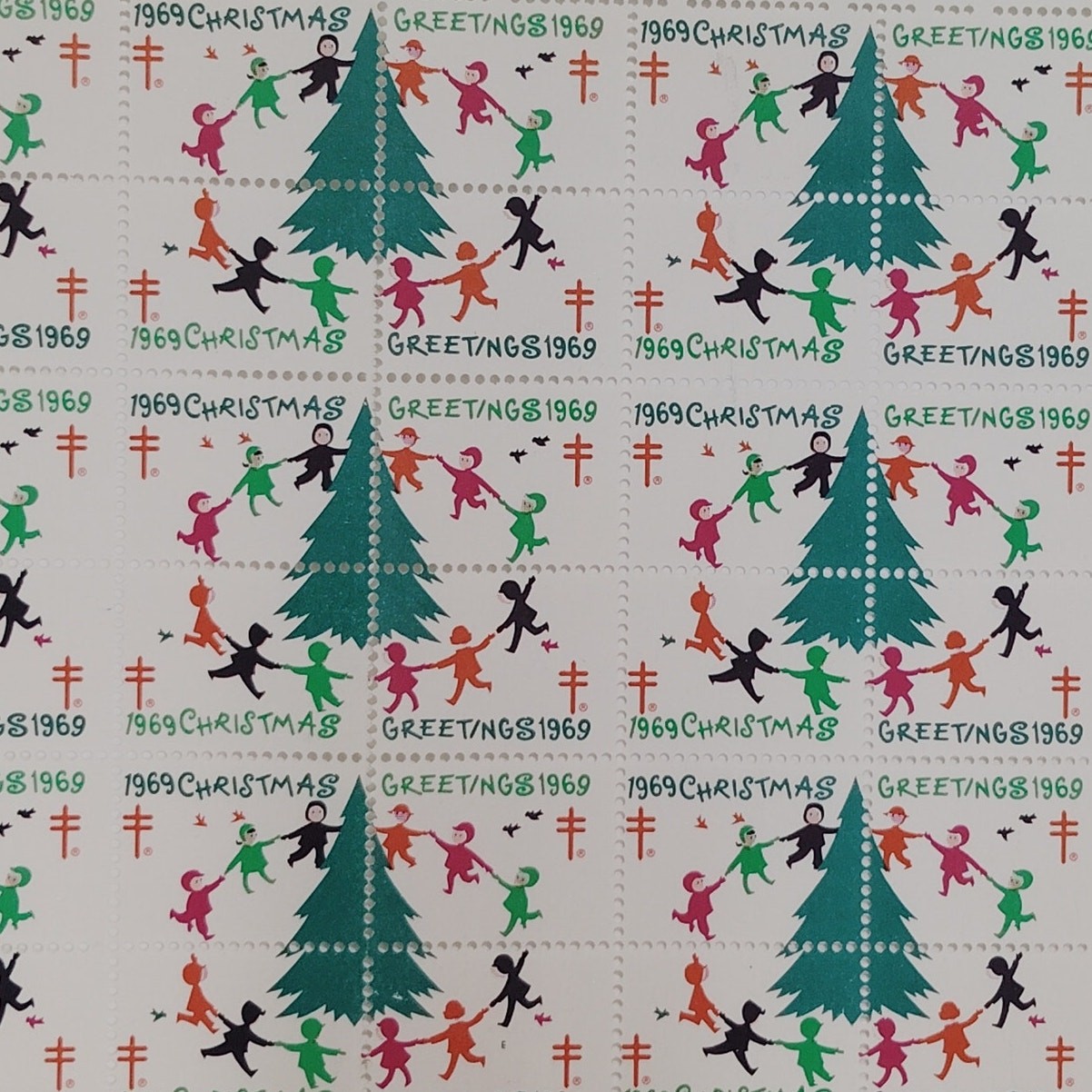 1969 Christmas Stamps - Tuberculosis & Resp. Disease Ass'n, Sheet of 60 +22 =82