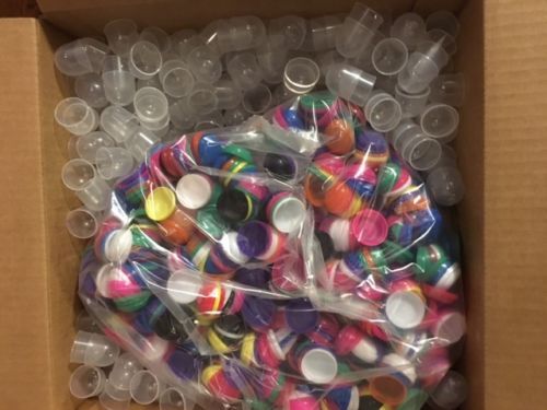 100 EMPTY ONE INCH 1" VENDING CAPSULES ACORN 1 INCH,ASSORTED COLOR LIDS CARNIVAL