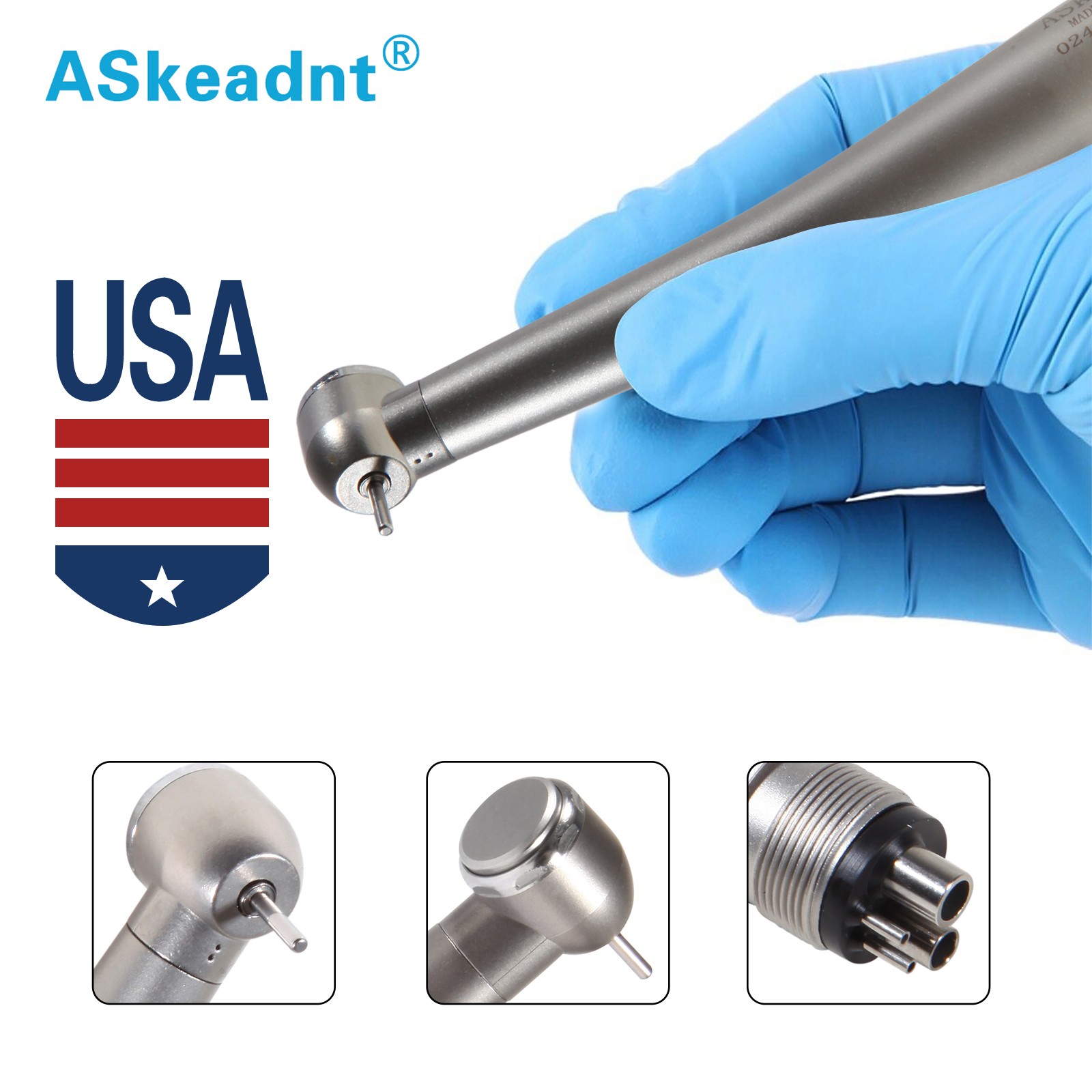 10pcs Dental High Speed Turbine Handpiece Push Button 4Hole NSK Pana Max Style