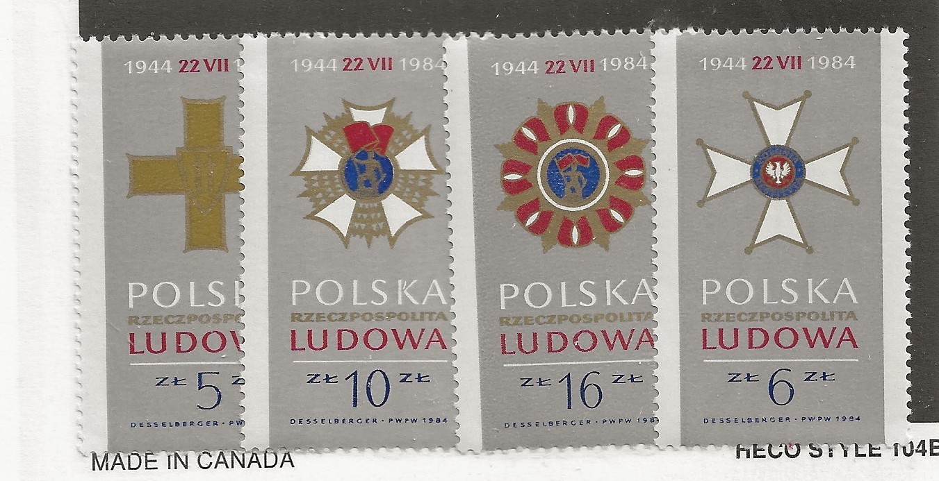 POLAND Sc 2630-33 NH issue of 1984 - ORDERS - (CM26)