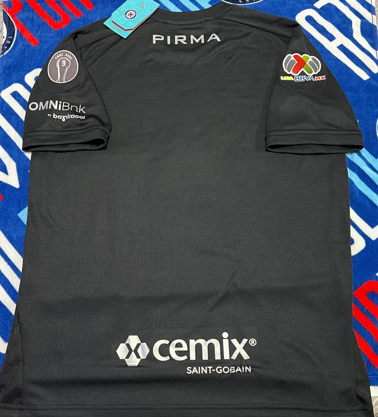 PIRMA CRUZ AZUL MEN'S JERSEY ALTERNATIVO BLACK 25/26 PARCHES 9 COPAS LIGA BBVA