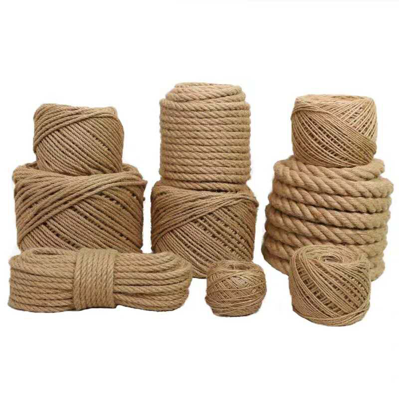 Thick 4 Strands Twisted Manila Rope Natural Hemp Twine for Wrapping DIY Craft