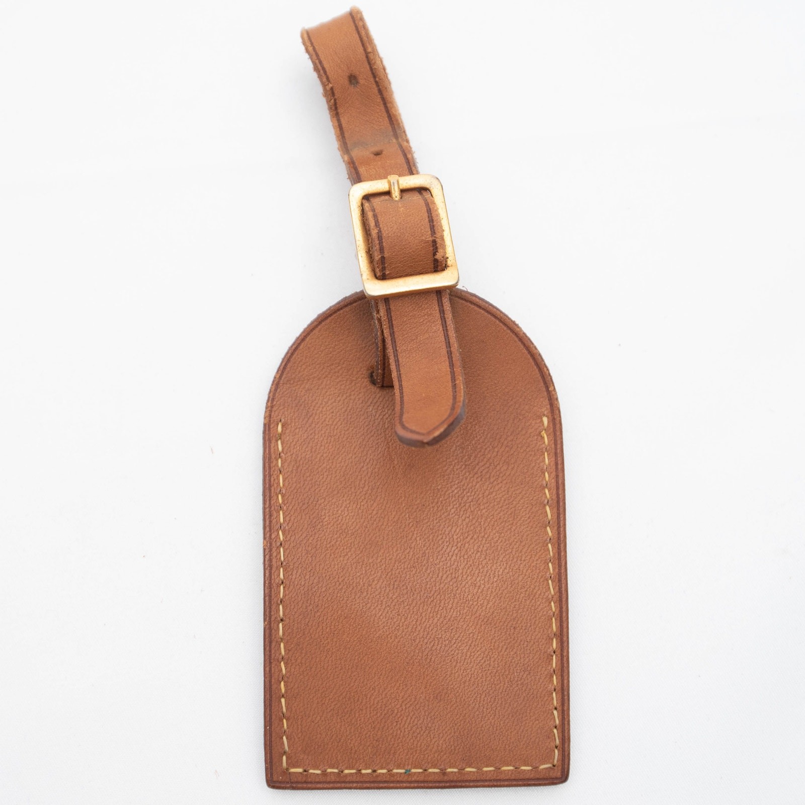 Authentic Louis Vuitton Vachetta Leather Luggage Name Tag P