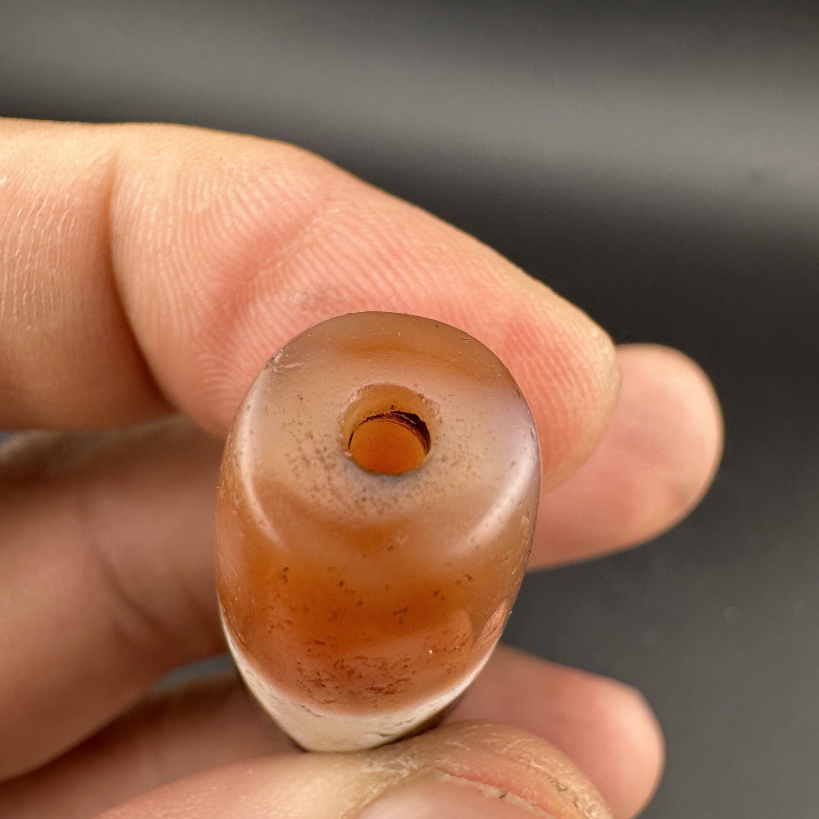 Indo Tibetan Himalayan Agate Dzi Amulet Prayer Pendant Bead Rare