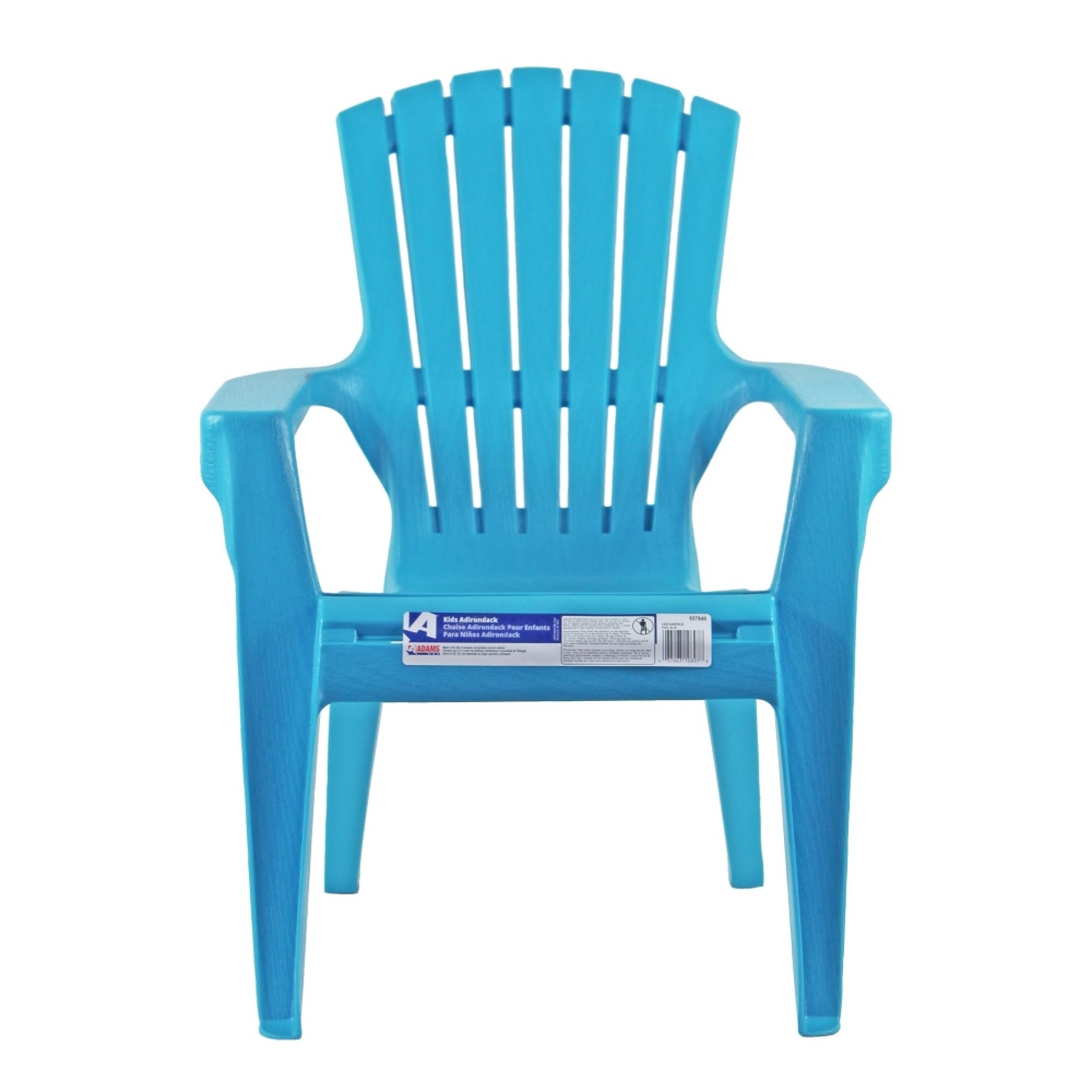 Adams Resin Child-Sized Outdoor Adirondack Chair, Pool Blue (50lb Capacity)