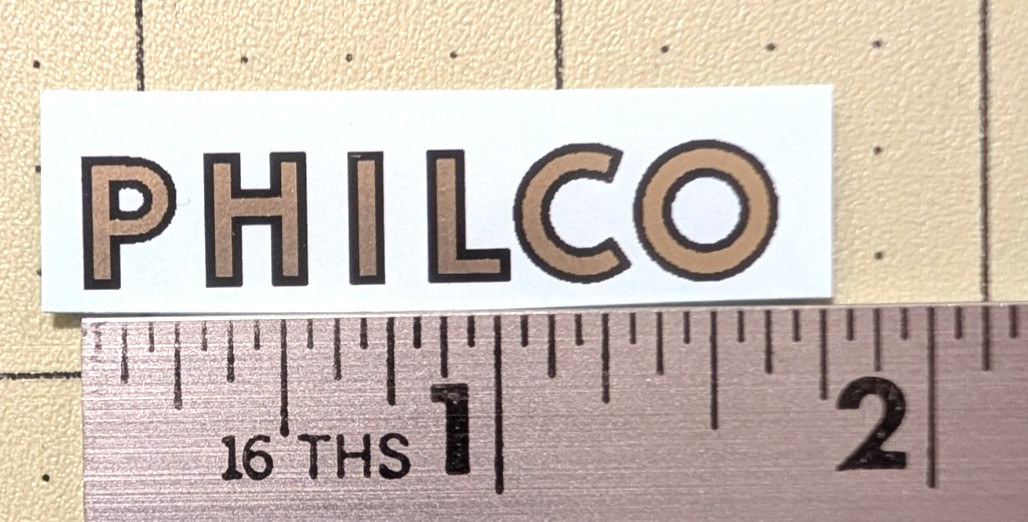 "PHILCO" RADIO WATER SLIDE DECAL