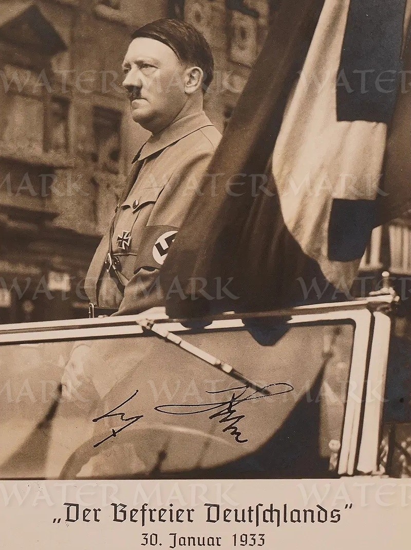 ADOLF HITLER FUHRER DICTATOR NAZI GERMANY SIGNED REPRINT PHOTO 8"X11".#4