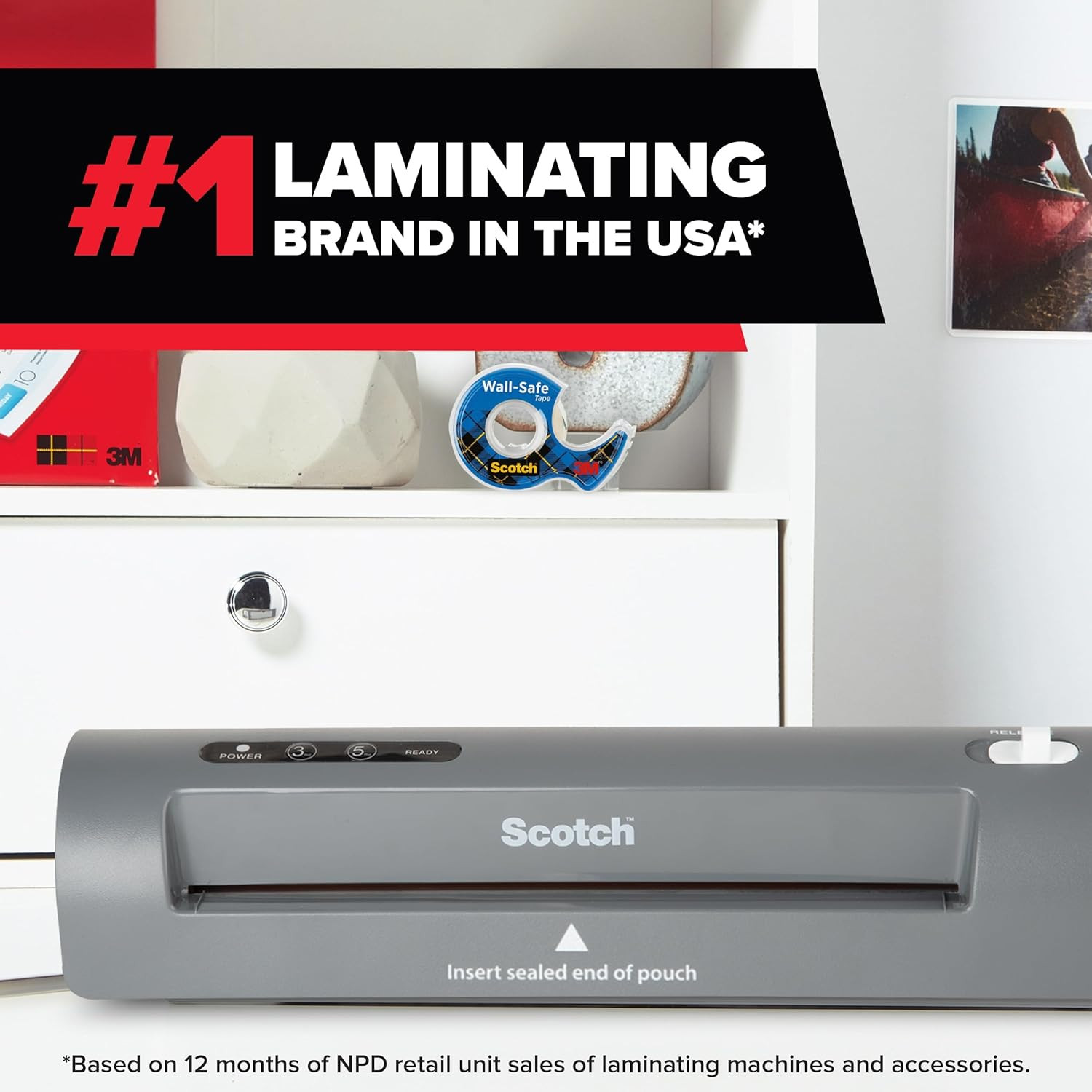 Scotch Thermal Laminator TL901X, 2-Roller System for Home, Office, or School