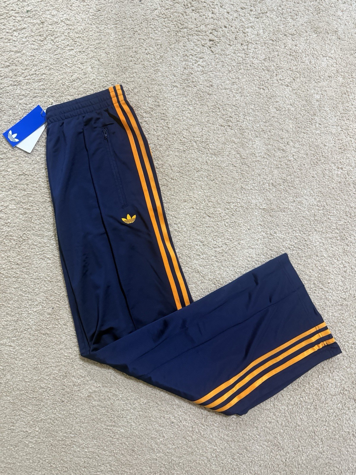 ADIDAS ORIGINALS FIREBIRD TREFOIL WOMENS TRACK PANTS JW1229 NAVY BLUE Size S, M