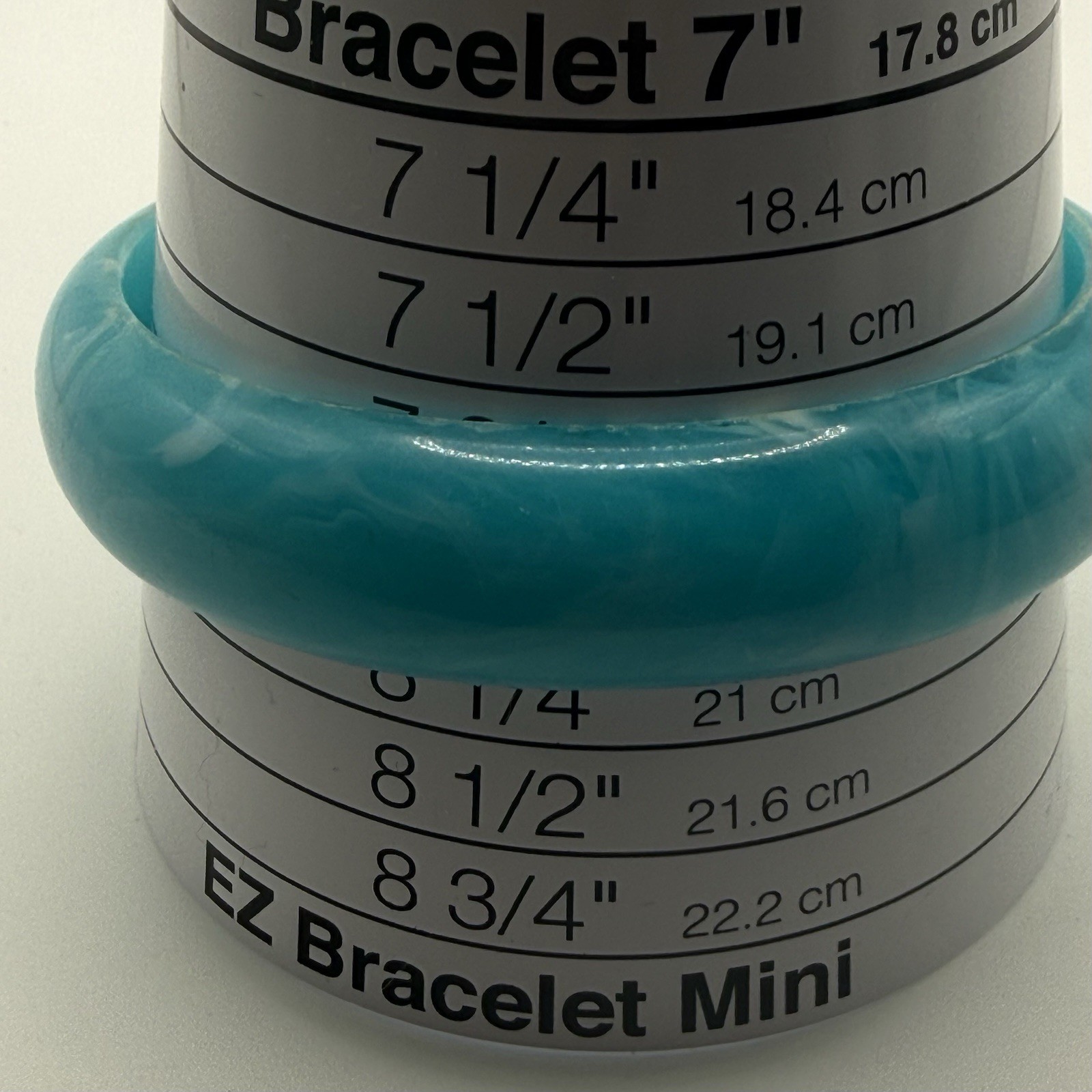 Lot of 2 Vintage Bangle Bracelets MCM Marbled Baby Blue Plastic Lucite 8”