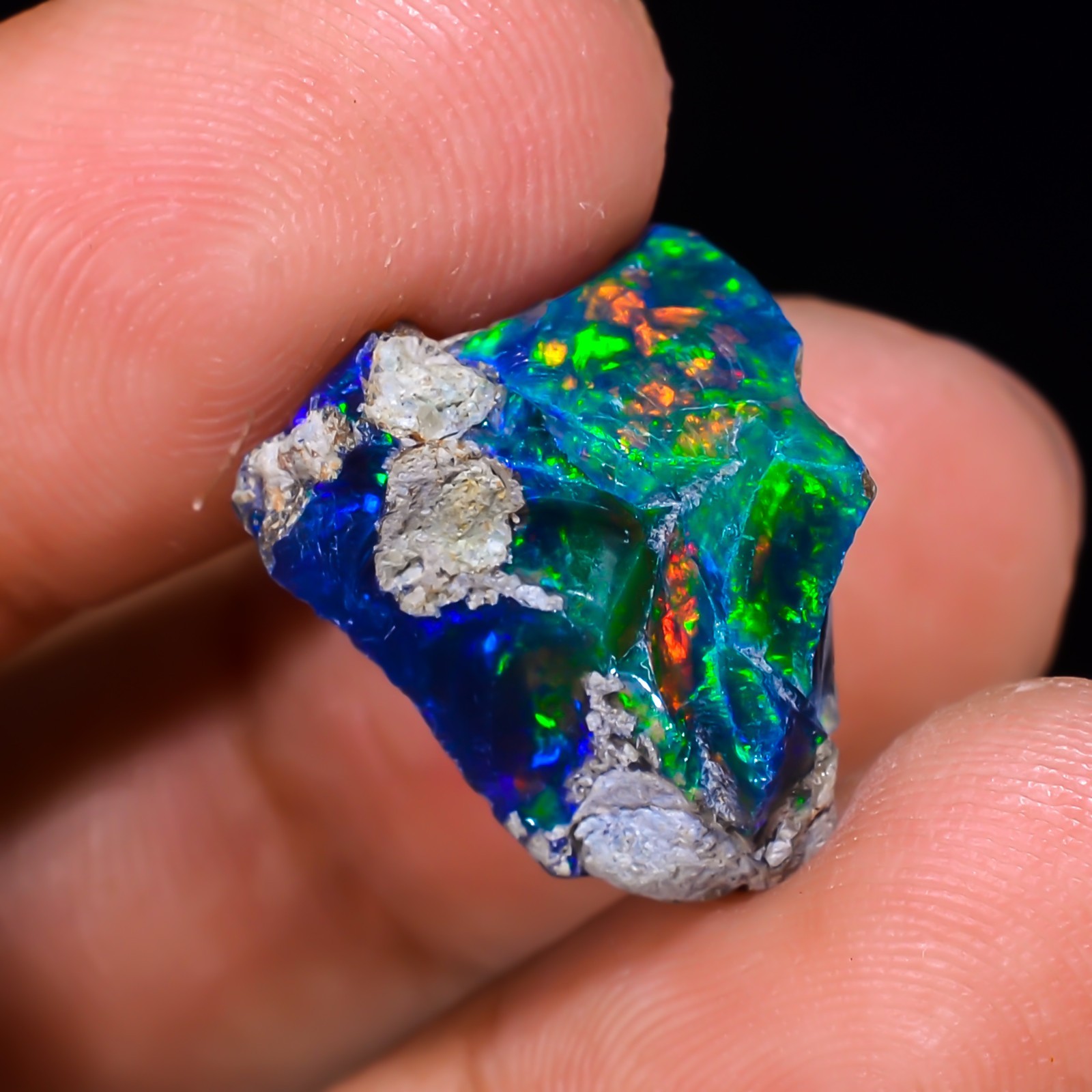 Black Ethiopian Opal Rough, Jewelry Grade Welo Opal Rough, Multi Fire Opal Raw