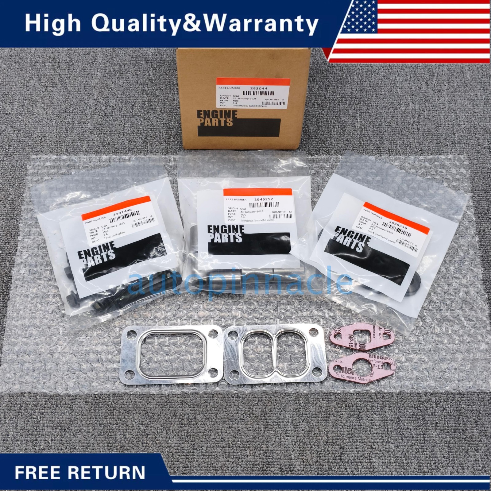 Exhaust Manifold Gaskets Bolts Spacer For Dodge Ram Cummins B5.9 6.7 03-19 US