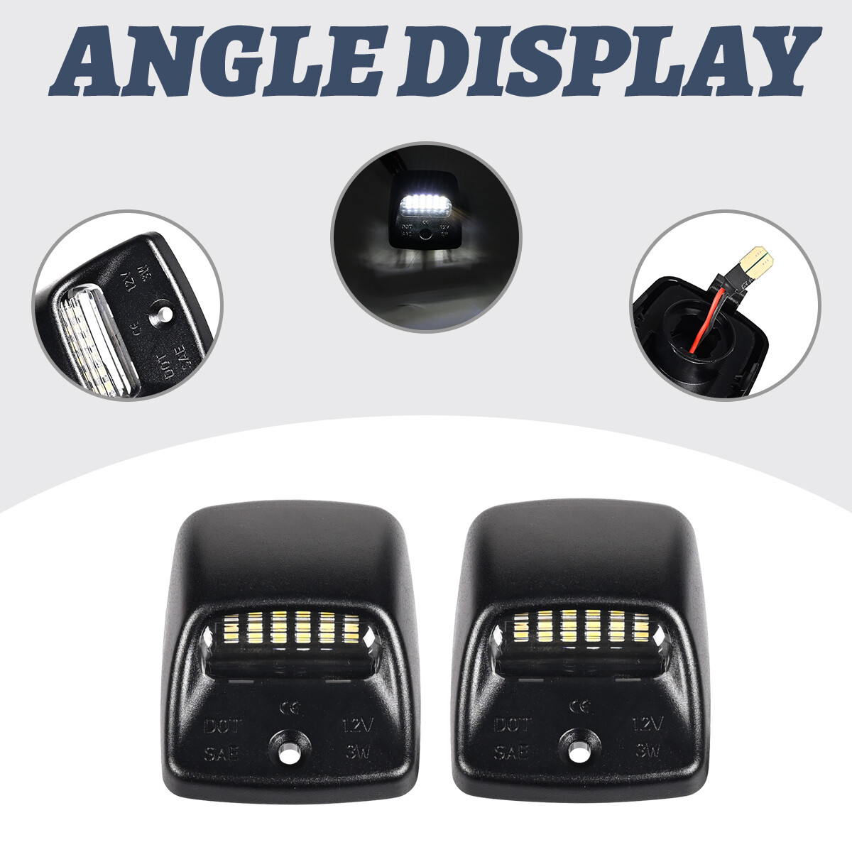 LED Tag License Plate Light Bulbs Assembly Kit White For Toyota Tacoma 2005-2015