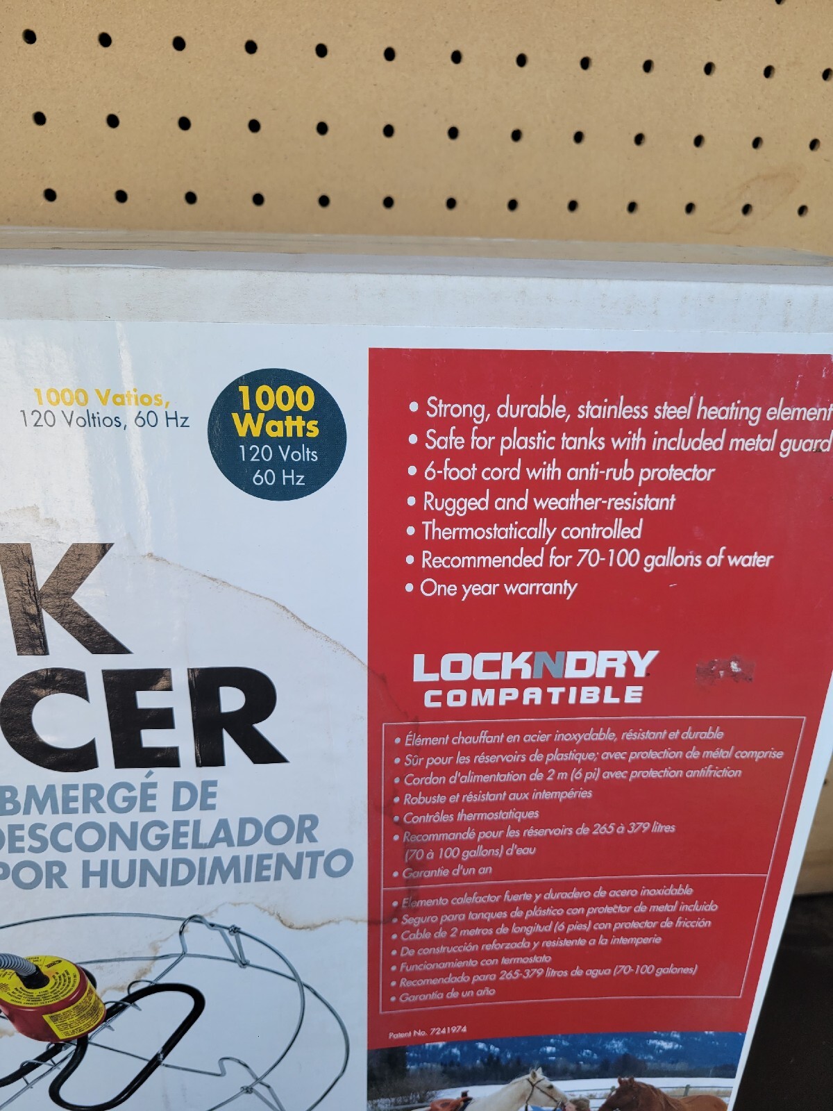 10N Sinking Tank De-Icer 1000W-Plastic, Allied Precision/Miller Mfg