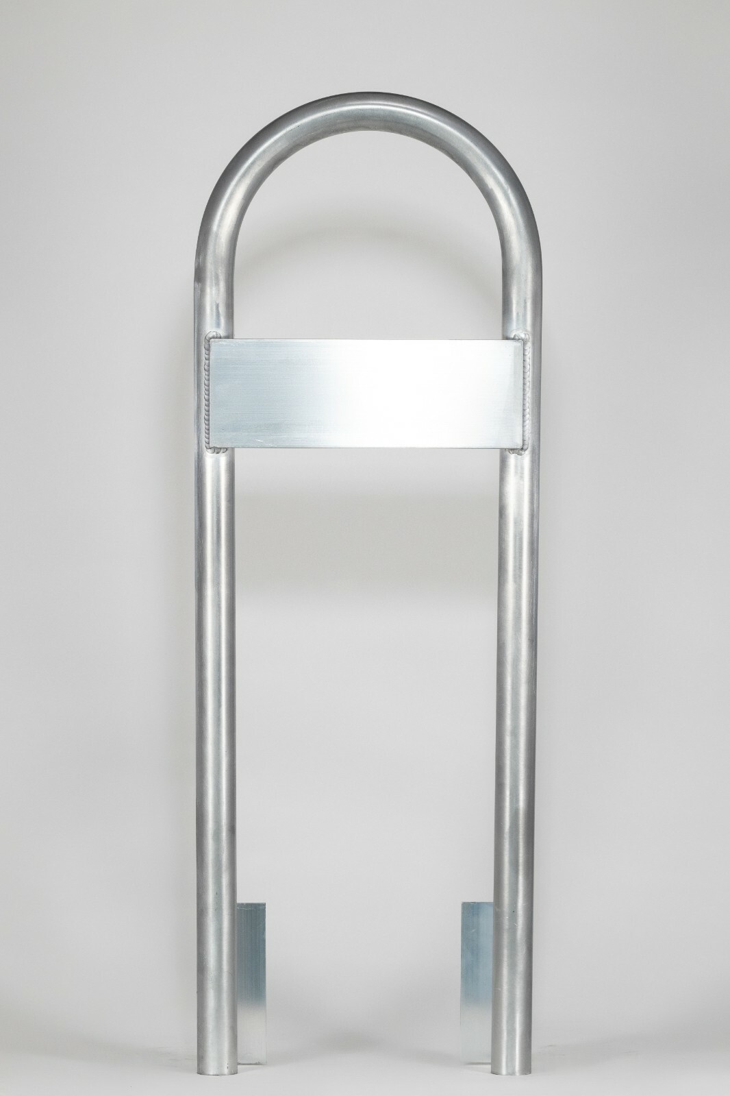 Aluminum 36" Grab Bar-Vertical Angle w/ Flat Plate Gheenoe Skiff Flats Boat